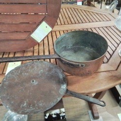 CASSEROLE CUIVRE COUVERCLE 