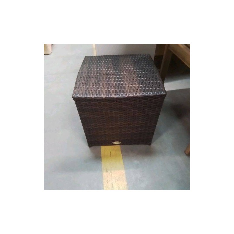 POUF CUBE RESINE TRESSÉE 