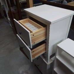 CHEVET 2T BLANC IKEA 