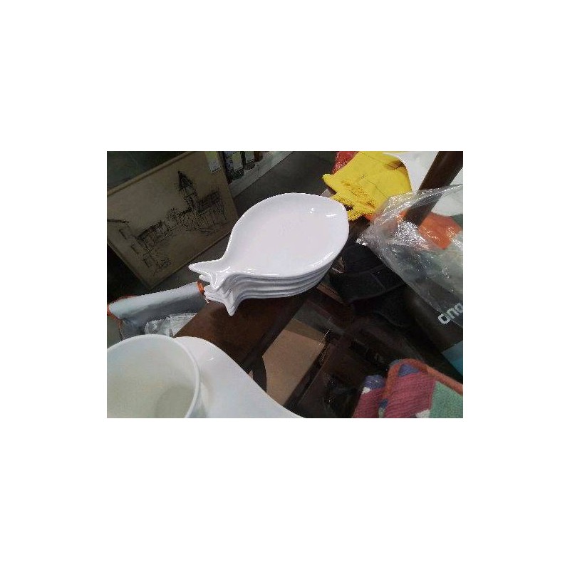 LOT ASSIETTES POISSON BLC