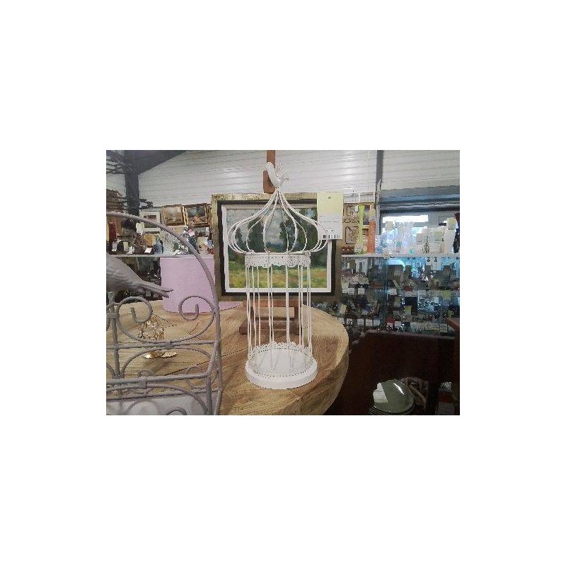 CAGE DECOR OISEAU BLC