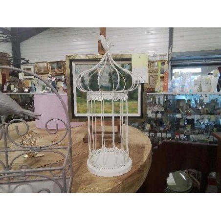 CAGE DECOR OISEAU BLC