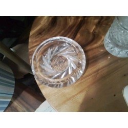 CENDRIER CRISTAL ROND PM FOND TAILLÉ 