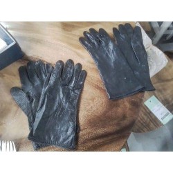 PAIRE GANTS CUIR NOIR
