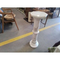 COLONNE MARBRE BLANC  HT 88 CM
