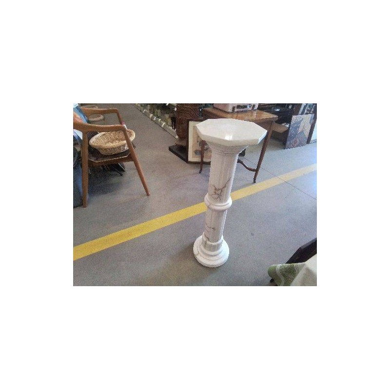 COLONNE MARBRE BLANC  HT 88 CM