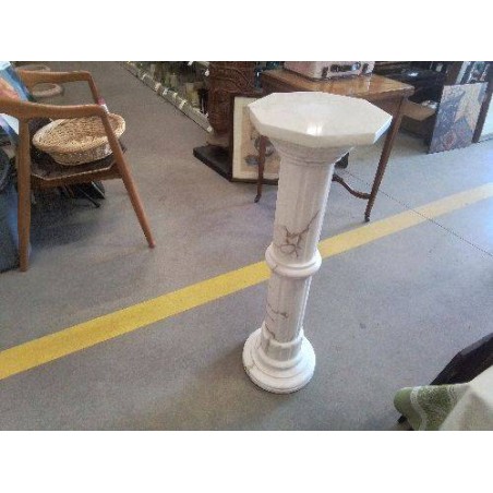 COLONNE MARBRE BLANC  HT 88 CM