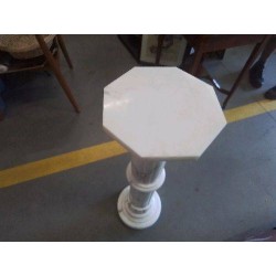 COLONNE MARBRE BLANC  HT 88 CM
