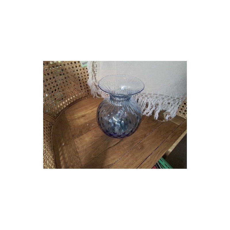 VASE VERRE BLEU