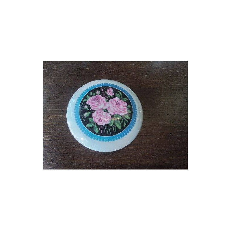BONBONNIERE PORCELAINE D AUTEUIL DECOR ROSES