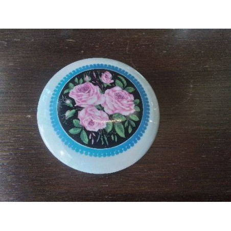 BONBONNIERE PORCELAINE D AUTEUIL DECOR ROSES
