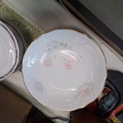 SERVICE LIMOGES 58 PCES DÉCOR FLEURS LISERET DORÉ 