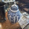 POTICHE FLORALE BLEUE ITALIENNE