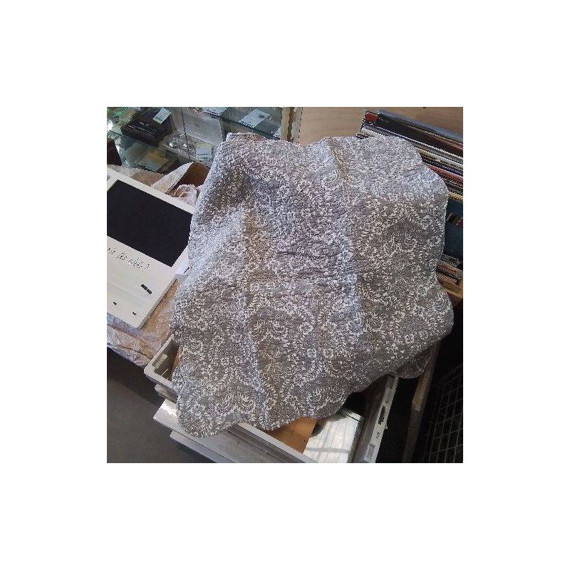 PAIRE HOUSSE DE COUSSIN GRISE FLORAL