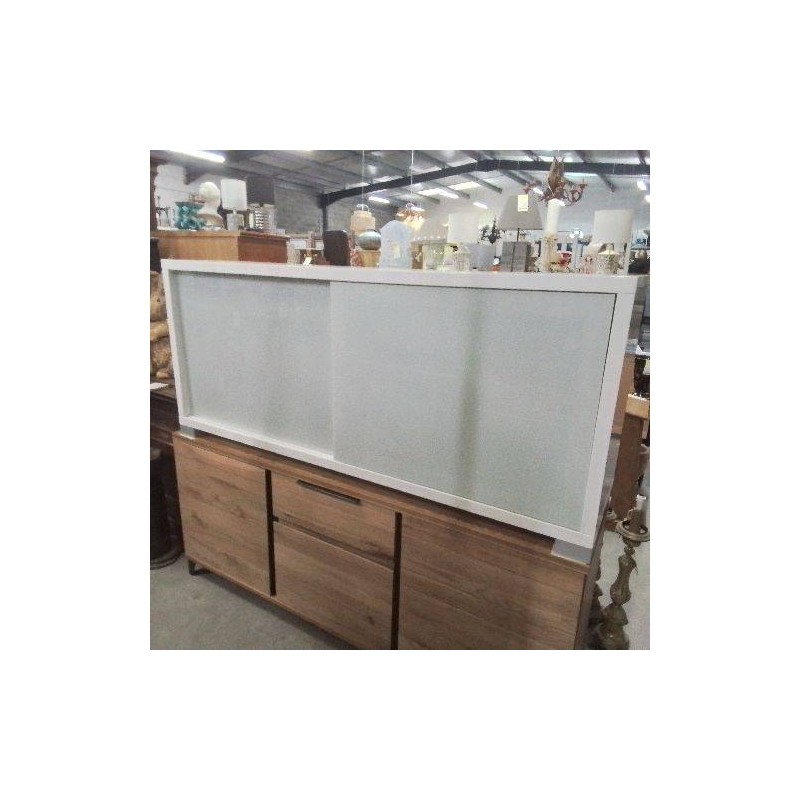 BUFFET LAQUE BLC 2 PORTES COULISSANTES