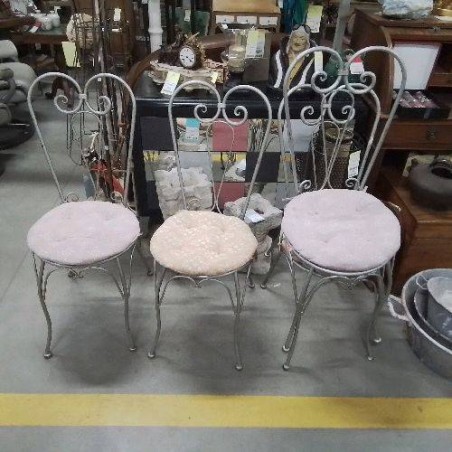 LOT 4 CHAISES FF GRISES