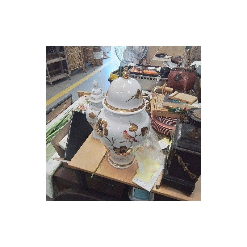 POTICHE GM DÉCOR FLORAL OISEAU