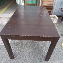 TABLE RECT COUL WENGE AVEC ZLLONGE