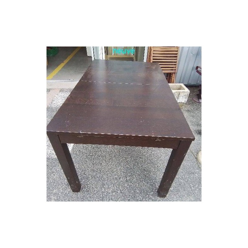 TABLE RECT COUL WENGE AVEC ZLLONGE