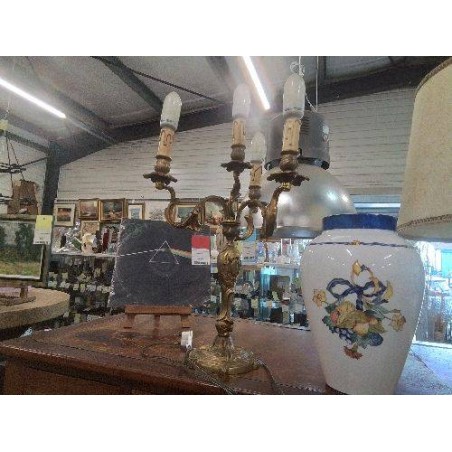CANDELABRE 4F BRONZE ÉLECTRIFIÉ 