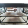TABLE BASSE RECT BOIS METAL EDENA 115*65 CM