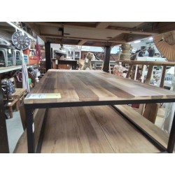 TABLE BASSE RECT BOIS METAL EDENA 115*65 CM