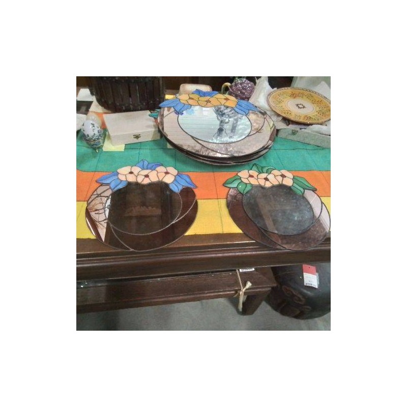MIROIR STYLE TIFFANY 28CM