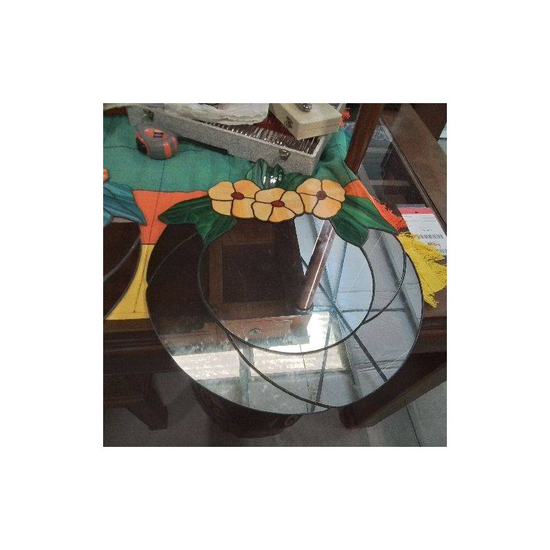 MIROIR ROND STYLE TIFFANY 38CM