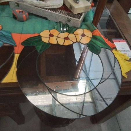 MIROIR ROND STYLE TIFFANY 38CM
