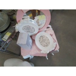 CADRE PHOTO PVC BLANC OVALE DECOR FLEURI 