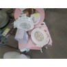 CADRE PHOTO PVC BLANC OVALE DECOR FLEURI 