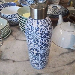 BOUTEILLE  ISOTHERME DECOR BLEU BLANC