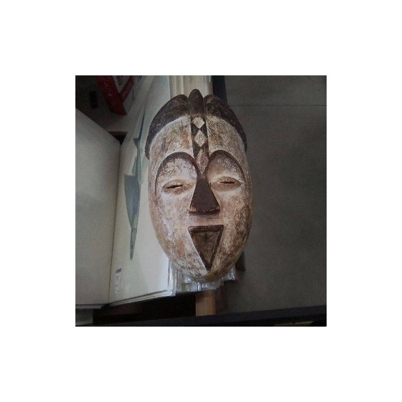 MASQUE BLANC MARRON AFRICAIN 