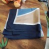 FOULARD BLEU BEIGE