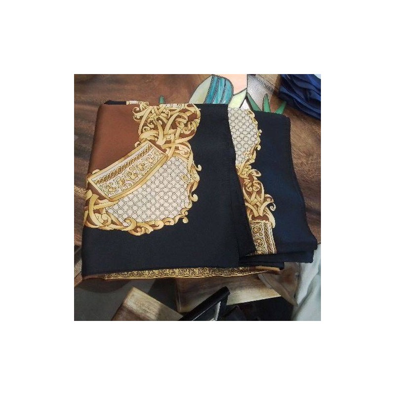 FOULARD DORÉ NOIR