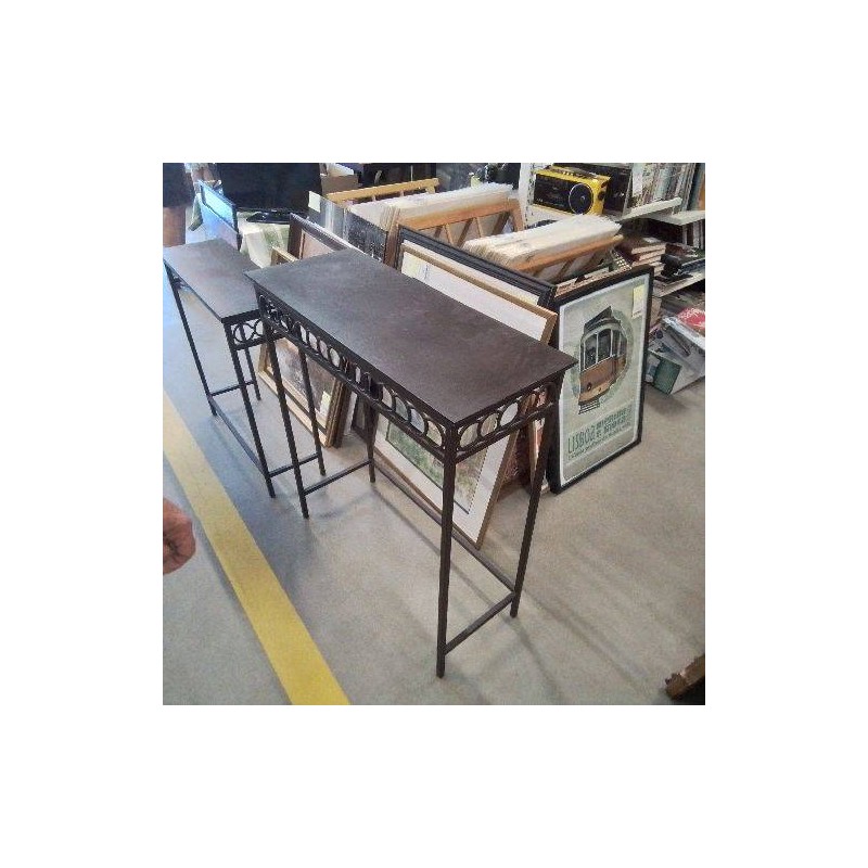 CONSOLE MARRON AJOURÉE GM PLATEAU EN L ETAT