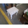 TABOURET TISSU ARABESQUES GRISES