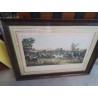 CADRE GRAVURE VERNET COURSE HIPPIQUE