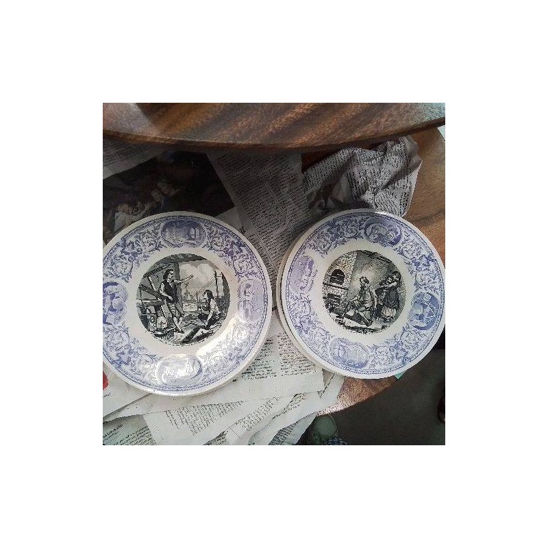 LOT 5 ASSIETTES SARREGUEMINES PERSONNALITES