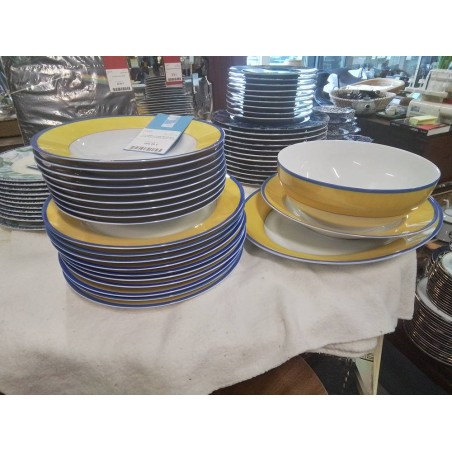 ENS VAISSELLE HAVILAND MODELE CLAUDE MONET GIVERNY BLEU JAUNE