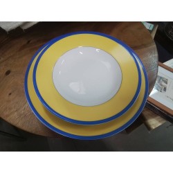 ENS VAISSELLE HAVILAND MODELE CLAUDE MONET GIVERNY BLEU JAUNE