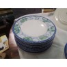 LOT ASSIETTES PORCELAINE ANGLAISE FLEURIES