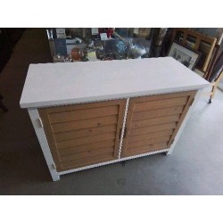 MEUBLE 2P PERSIENNES BLC MAISONS DU MONDE 