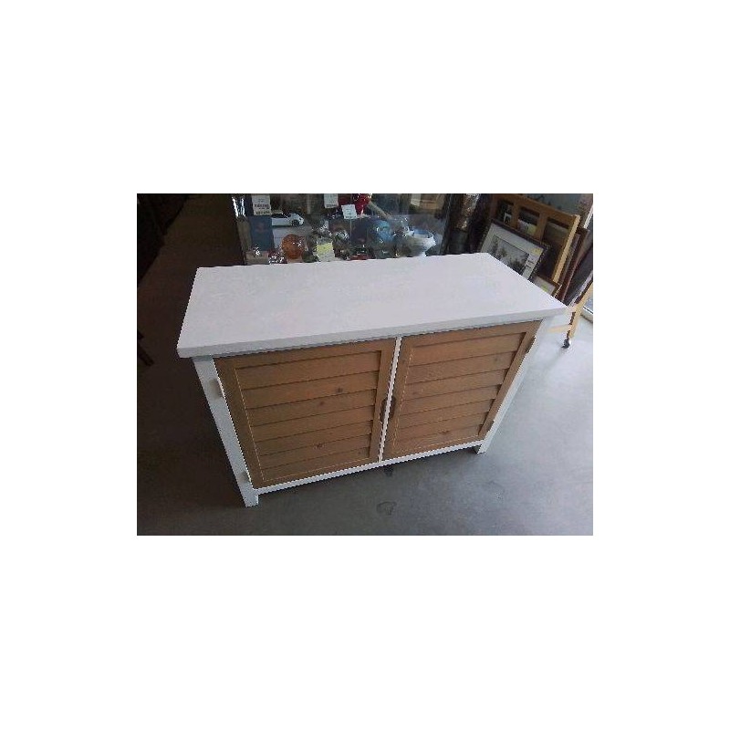 MEUBLE 2P PERSIENNES BLC MAISONS DU MONDE 