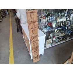 TOTEM 4 MUSICIENS TECK SCULPTÉ 