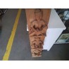 TOTEM 4 MUSICIENS TECK SCULPTÉ 
