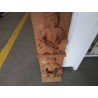 TOTEM 4 MUSICIENS TECK SCULPTÉ 