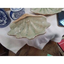 COQUILLE VIDE POCHE ÉMAILLÉE VERT