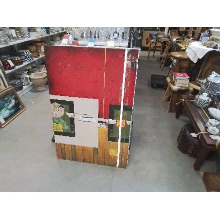 TOILE GM COLLAGE ROUGE