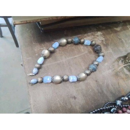 COLLIER PIERRES BLEUES